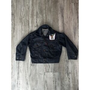 Vintage 1970s Kids Little Levi's Denim Jacket TMNT Patch Size 5/6 70s Hippie